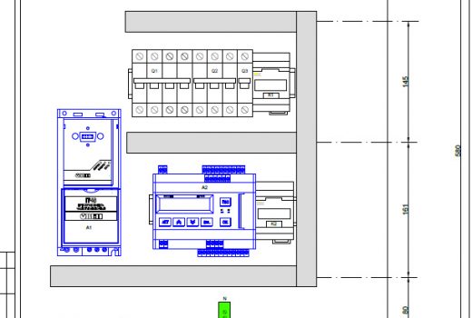 Расположение оборудования в щите