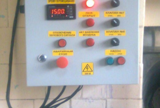 Шкаф управление с клапанами.