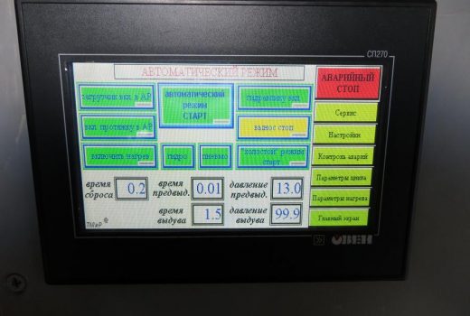 Примеры окон настройки и визуализации технологического процесса с помощью ОВЕН СП270