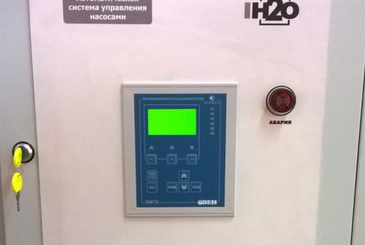 Внешний вид шкафа управления на два насоса