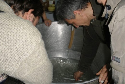 Проверяем температуру воды после дозирования.