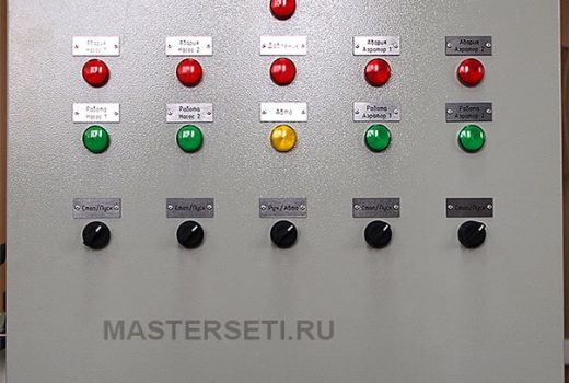 Щит управления усреднителем