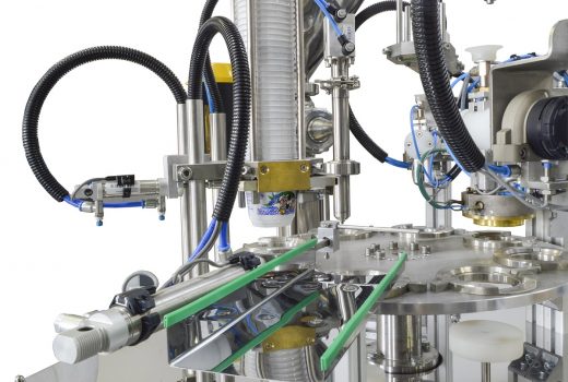 Автоматический роторный дозатор АДНК-8 для фасовки в пластиковую тару жидких продуктов