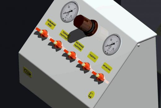 Гидросистема на стойке
