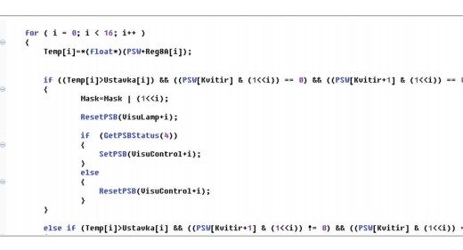 Рис. 2. Фрагмент макроса «Управление сигнализацией»