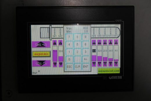 Примеры окон настройки и визуализации технологического процесса с помощью ОВЕН СП270