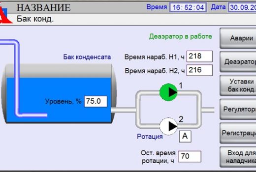 Автоматизированная система управления и диспетчеризации деаэратора