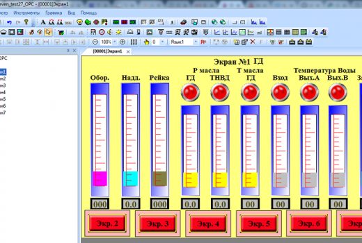 Внешний вид экрана визуализации