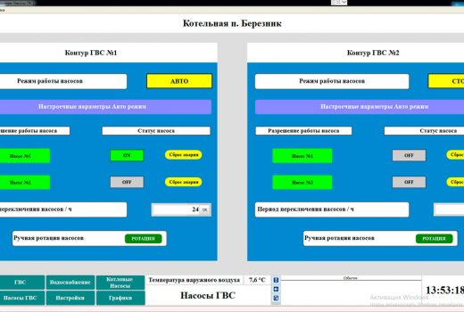 Автоматизация теплового пункта пеллетной котельной мощностью 6 МВт