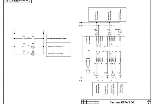 Система EFTA2 Схема электрическая Э3.л2