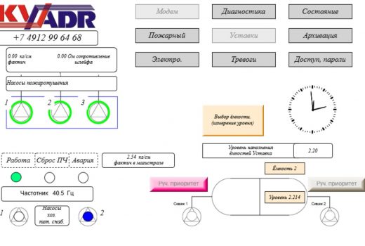 Стартовая визуализация веб.интерфейса.