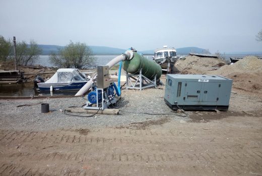 Испытание установки на берегу