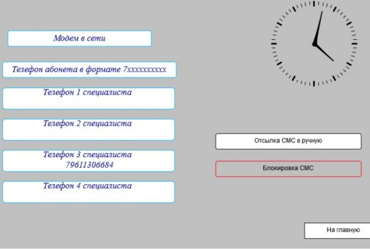 Визуализация состояния модема.