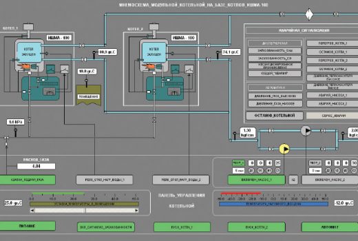 Мнемосхема состояния оборудования котельной