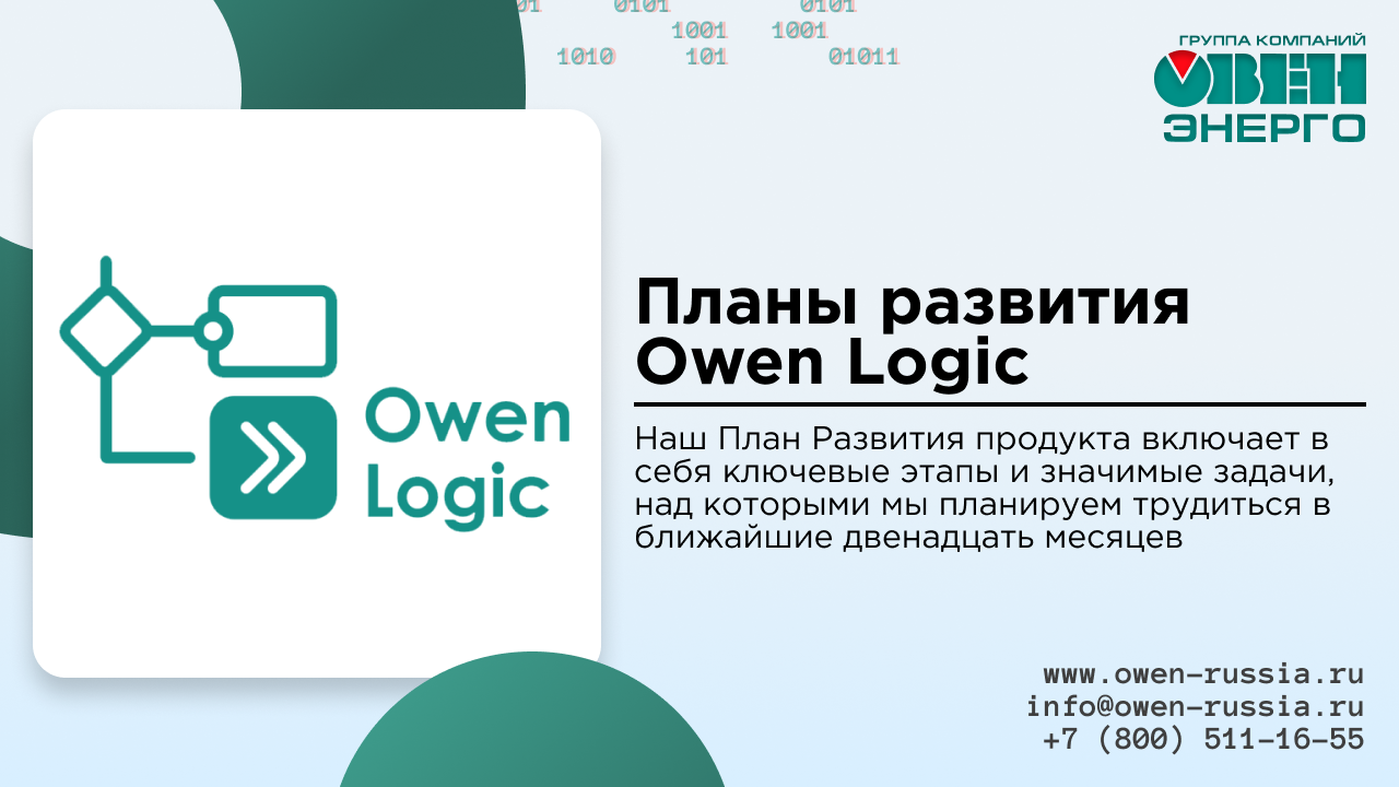 Планы развития среды программирования Owen Logic на 2023-2024 годы
