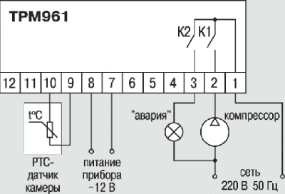 Схема подключения ОВЕН ТРМ961