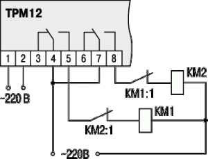 Схема подключения ОВЕН ТРМ12