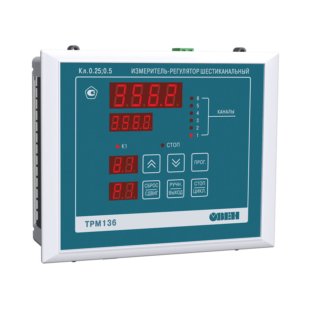 ТРМ136 шестиканальный регулятор с двухпозиционным управлением и RS-485