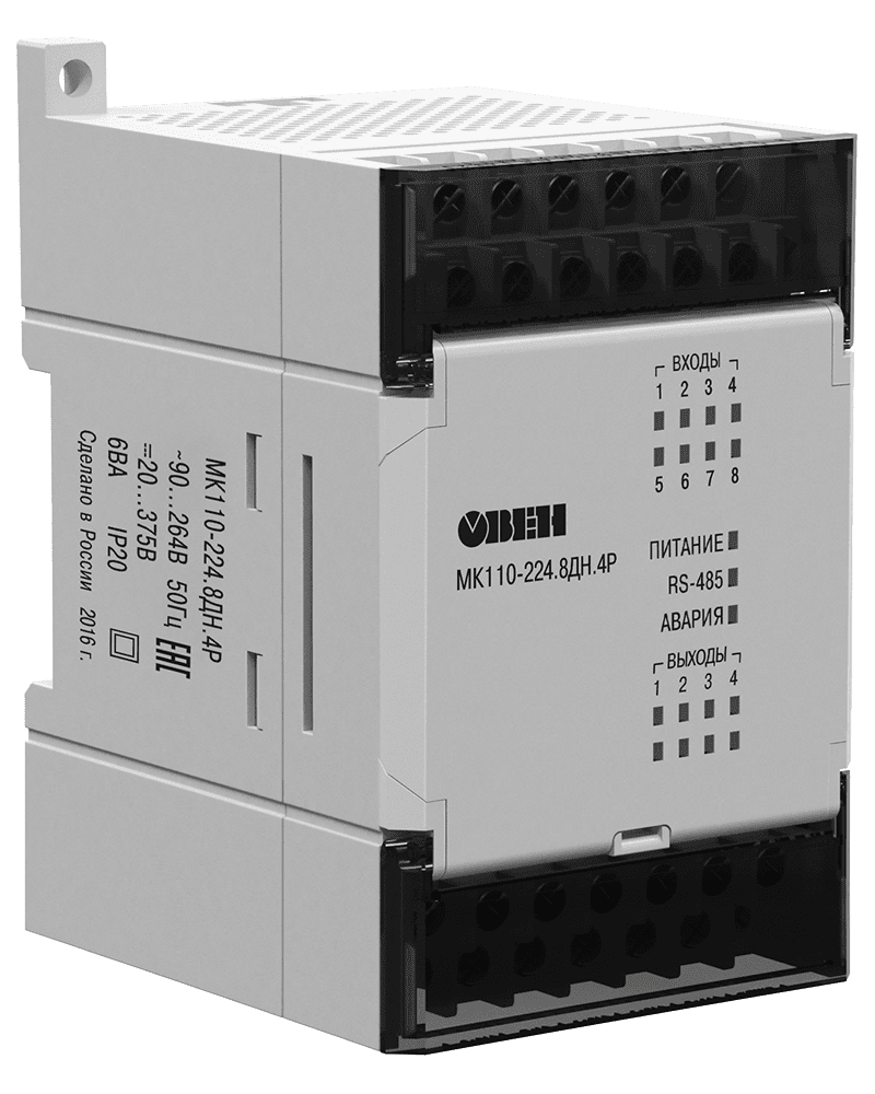Модуль ввода-вывода дискретных сигналов МК110-8Д.4Р